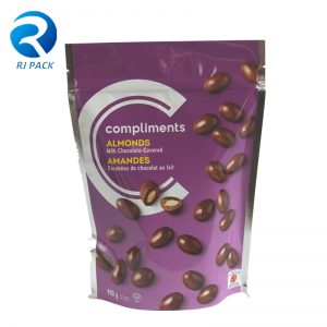 حقيبة تغليف المواد بلاستيكية مخصصة، كيس تغليف الغذاء مع سحاب