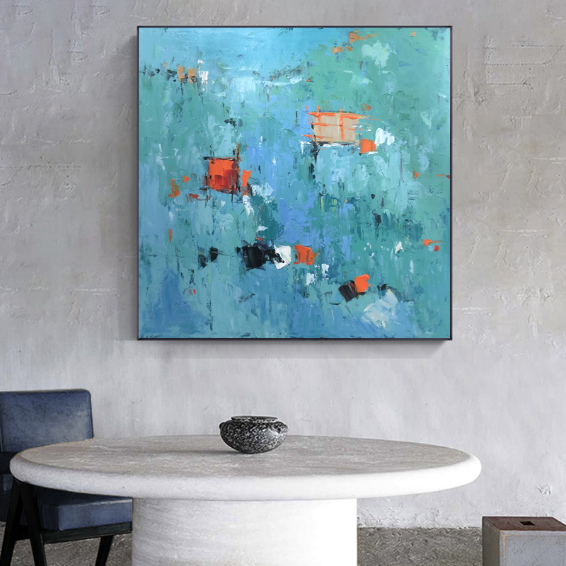 رسمت باليد النفط اللوحة ساحة قماش مجردة الرسم ديكورات المنزل لغرفة المعيشة الفن لوحات أخرى كوادرو