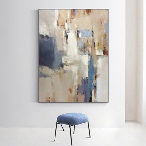 رسمت باليد الديكورات المنزلية حجم كبير جدار اللوحة الملونة مجردة قماش الفن النفط الطلاء