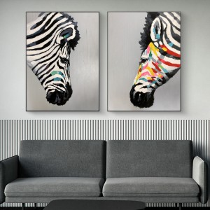 الجملة عالية الجودة نقية رسمت باليد قماش اللوحة الأسرة الحيوان الفن النفط الطلاء