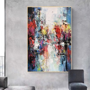 مصنوعة يدويا بسيطة مجردة رسمت باليد مدخل النفط الطلاء المنزل ديكور المنزل العمل على قماش