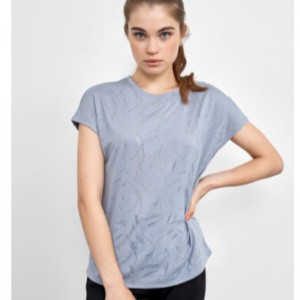 جيرسي الرياضة تي شيرت من صورة ظلية مستقيمة