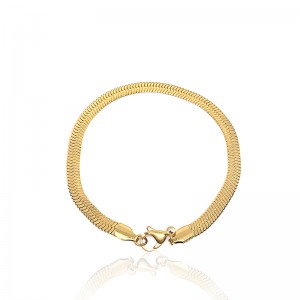 الأزياء الأوروبية والأمريكية الفولاذ المقاوم للصدأ سلسلة شفرة مطلية بالذهب