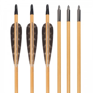 elong في الهواء الطلق 117025-01 OD8MM 32 بوصة السهم خشبي الرماية الرماية القوس التقليدية