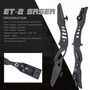 Nika Archery 210003 17inch ILF Ambidextros Recurve Bow Riser for CS Archery Tag Sports Outdoor Game