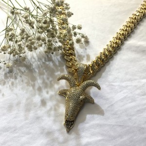 الزركون الصلبة دير رئيس الهيب هوب قلادة