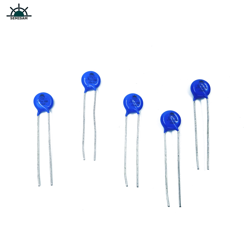 الأصلي الصانع الرصاص الطويل، الأزرق السيليكون mov 7d511 510 فولت 7 ملليمتر المقاوم mov varistor