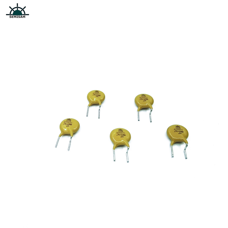 الأصلي الصانع قطع الرصاص، الأصفر سيليكون mov 7d271 270 فولت 7 ملليمتر المقاوم mov varistor