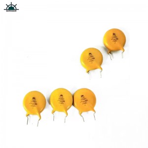 ODM OEM الصين زيادة صواعق جهاز واقية الأصفر الايبوكسي الراتنج قطر 14MM 14D681 زنك أكسيد فاريستور المقاوم