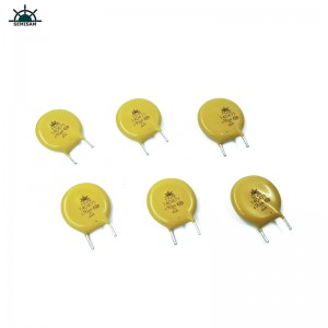 الشركة المصنعة الصين موجودة المنتجات، الأصفر قطع قصيرة kink mov المقاوم 14MM 14D471 470V varistor mov