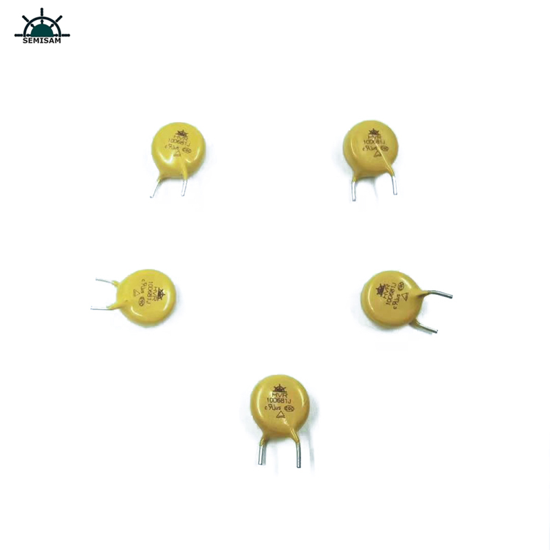 الصين مصنع الأصلي مصنع الالكترونيات السلبي، الأصفر mov 10MM HVR10D681K أكسيد الزنك varistor