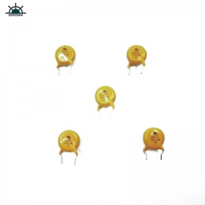 الصين ODM مكونات الإلكترونيات السلبية، الأصفر mov 10mm HVR10D621K أكسيد الزنك varistor