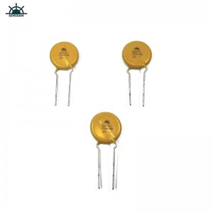 الصين ODM إلكترونيات مكونات، الأصفر MOV 20MM HVR20D561K أكسيد الزنك varistor للأجهزة المنزلية
