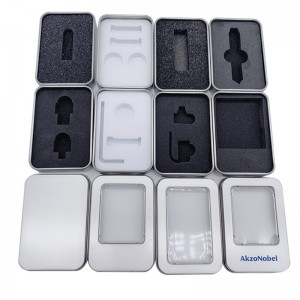 الصين بالجملة الغذاء الصف صغير مستطيل هدية علب USB فلاش القرص القصدير مربع في المخزون (87 ملليمتر * 60 ملليمتر * 18 ملم)