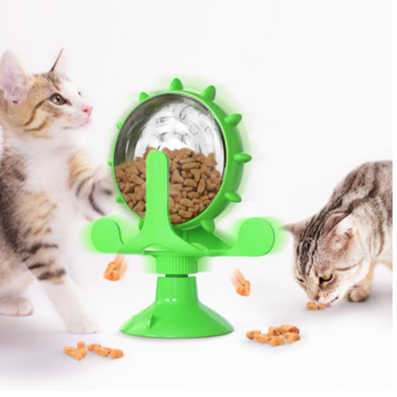الحيوانات الأليفة اللوازم الدوار القط التفاعلية لعبة بطيئة المغذية الغذاء تسرب المدرب مضحك القط اللعب