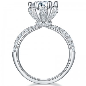 Tuochen Jewelry Factory Sterling Silver 925/18k/14k/10k/9k Ring مع 3A/5A الزركون/Moissanite/Diamond Stone