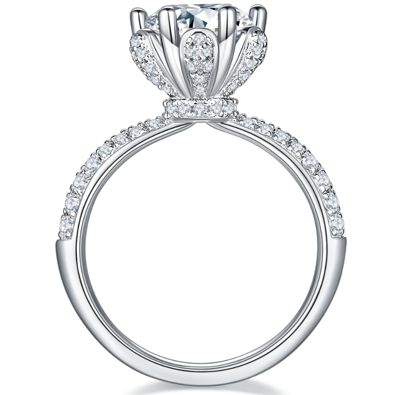 Tuochen Jewelry Factory Sterling Silver 925/18k/14k/10k/9k Ring مع 3A/5A الزركون/Moissanite/Diamond Stone