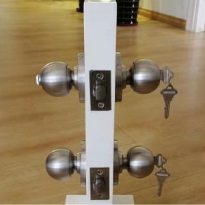 7204 مقبض الباب قفل أسطواني وظيفة دخول وظيفة الساتان الخارجي من الكروم ، ansi/bhma الصف الثاني مقبض الباب التجاري للاستخدام الثقيل