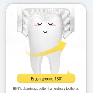 آمنة بالموجات فوق الصوتية سيليكون أطفال فرشاة أطفال فرشاة الأسنان الكهربائية مع متعة