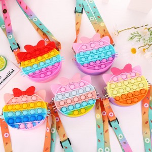 فقاعة تململ لعبة أكياس الكتف، سيليكون بوب فقاعة تململ حقائب اليد