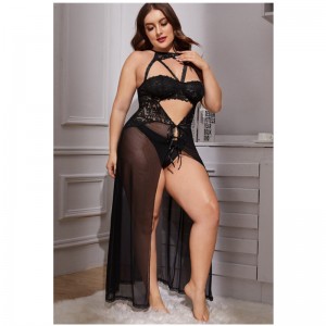 أسود تنورة طويلة منامة مثير