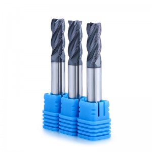 Tungsten Carbide CNC Tools 4 شقة الناي طحن القاطع 45 درجة نهاية المطحنة ل الكربون الصلب