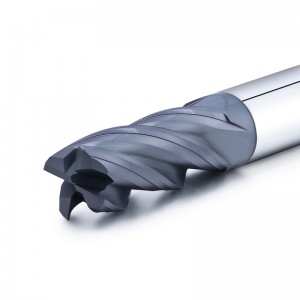 Tungsten Carbide CNC Tools 4 شقة الناي طحن القاطع 45 درجة نهاية المطحنة ل الكربون الصلب