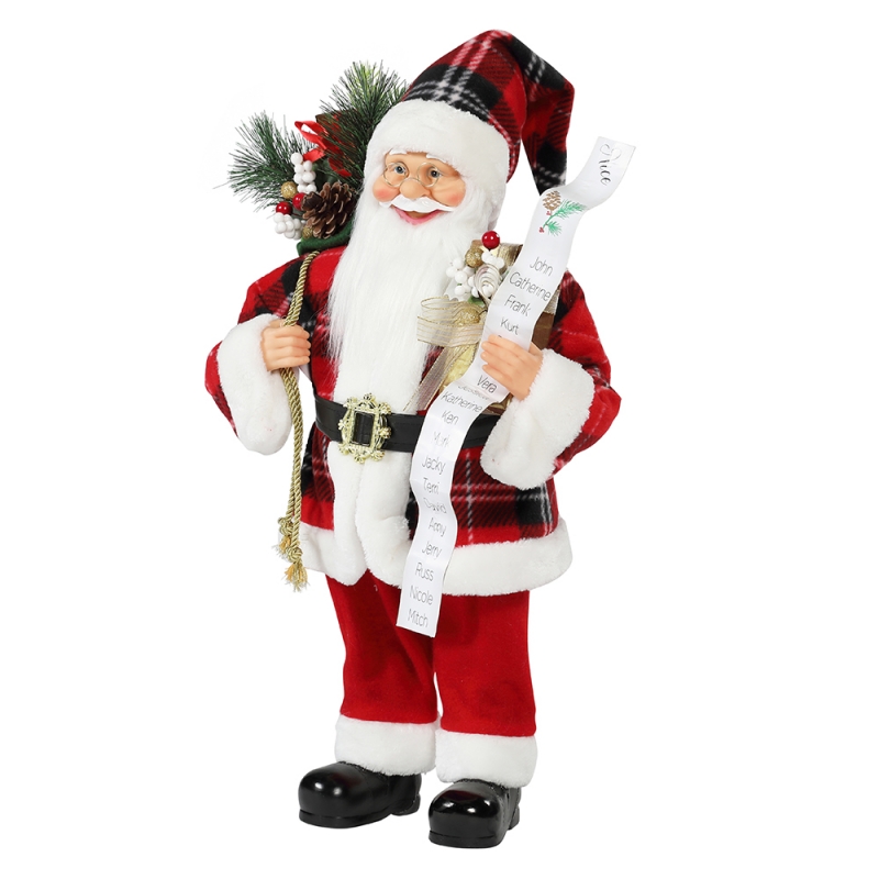 30 ~ 110 سنتيمتر عيد الميلاد سانتا كلوز مع هدية حقيبة زخرفة الديكور التقليدية عطلة تمثال مجموعة سلسلة عيد الميلاد