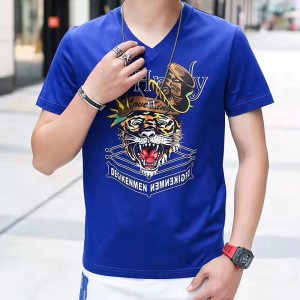 الرجال محبوك تي شيرت