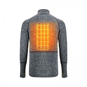 خفيفة الوزن ساخنة تحت الملابس، الملابس الداخلية الساخنة رمادي مع طاقة البطارية