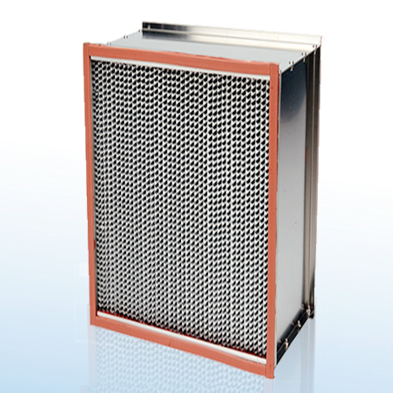 ارتفاع درجة الحرارة النظيفة HEPA HVAC مرشحات الهواء H13 الإطار الصلب المجلفن