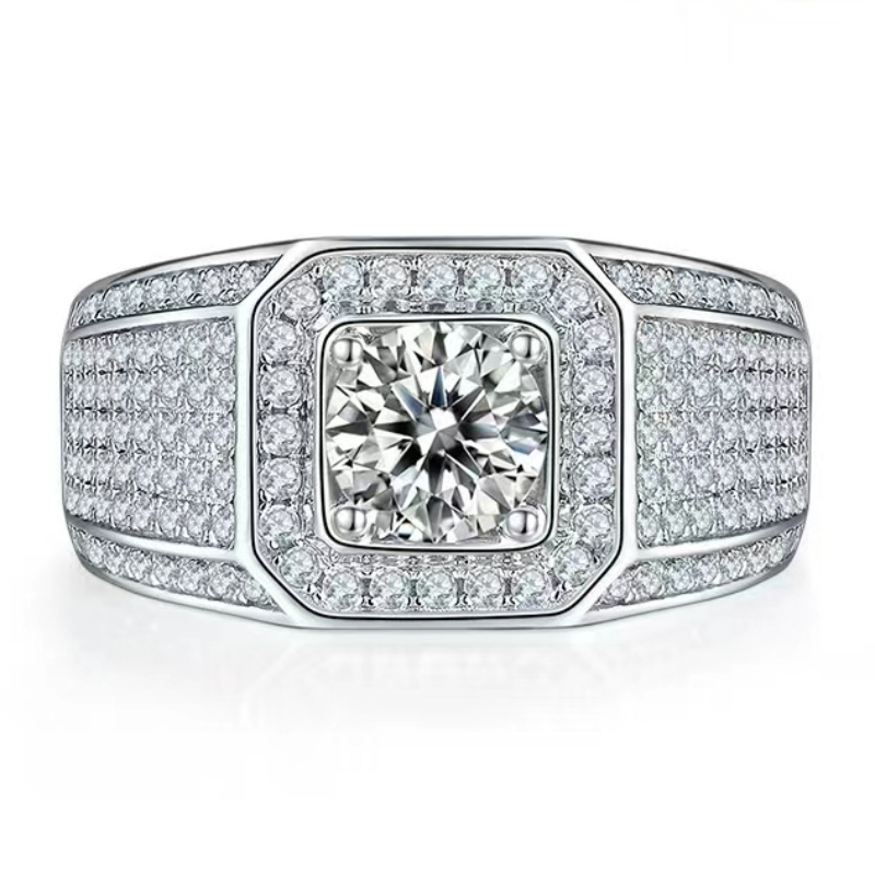 المشاركة S925/18k/14k/10k مع moissanite/الماس الحقيقي للرجل