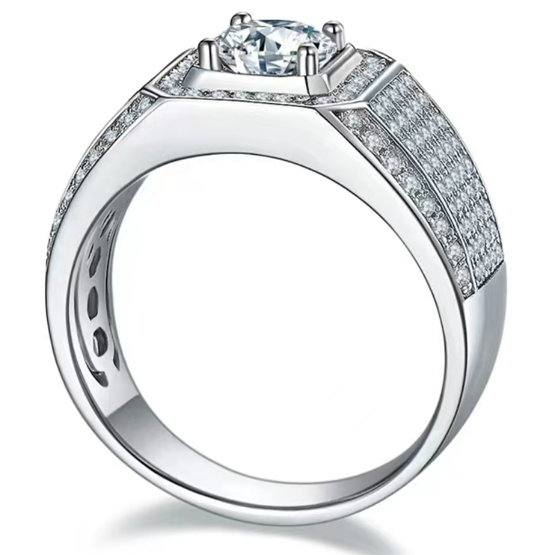 المشاركة S925/18k/14k/10k مع moissanite/الماس الحقيقي للرجل