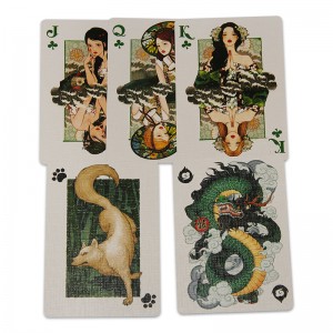 بطاقة قطع الزهرة مخصصة مخصصة السحر عرض بطاقة لعب الألمانية الأسود الأسود الورق مفتوح مروحة القطع زهرة القطع المنقوش