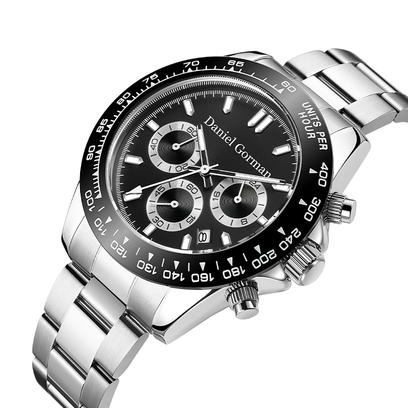 Daniel Gorman Brand Wholesales Strap Luxury Mens Watches Luminous 30m Chronograph Quart Watches Men Wristrm220428