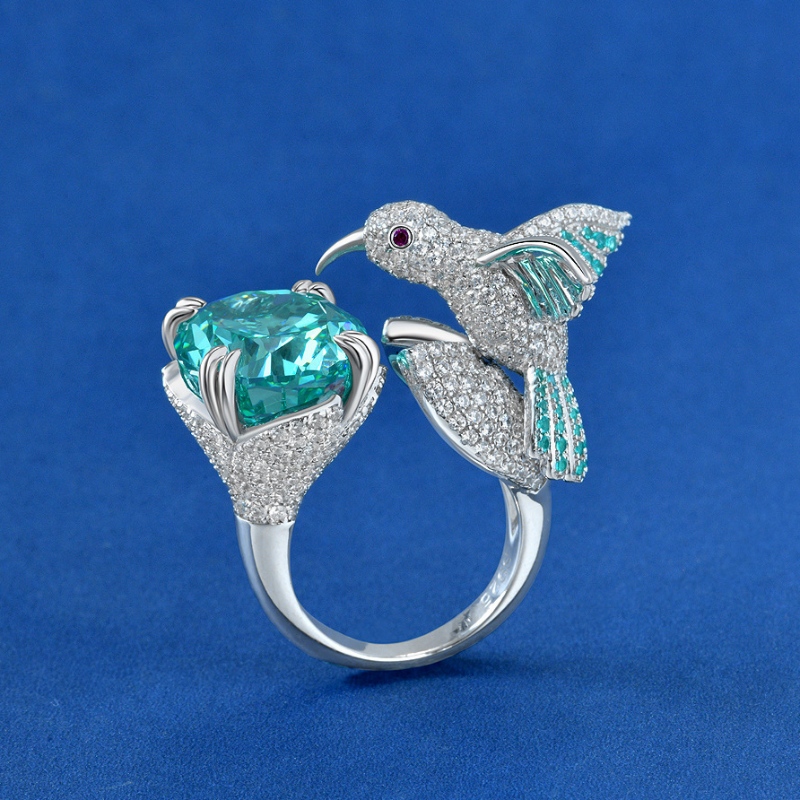 تصميم جديد سيلف سيلف 925 مع حلقة الطيور الحجرية Zircon Zircon AAAAAA جاهزة للشحن