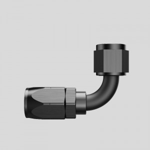 90 درجة ألومنيوم دوارة نهاية خرطوم ملائمة لخط الوقود المضفر