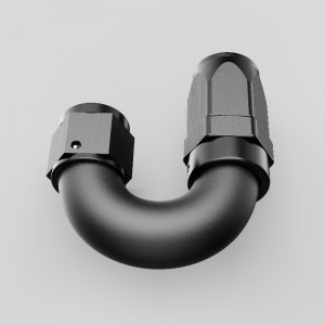 180 درجة من الألومنيوم قطعة واحدة كاملة التدفق دوار خرطوم نهاية AN4 AN6 AN8 AN10 AN12 تركيبات