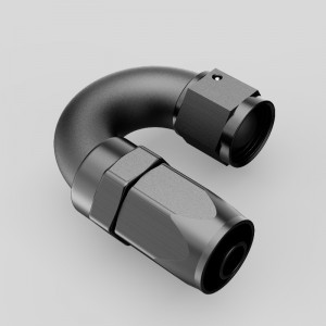 180 درجة من الألومنيوم قطعة واحدة كاملة التدفق دوار خرطوم نهاية AN4 AN6 AN8 AN10 AN12 تركيبات