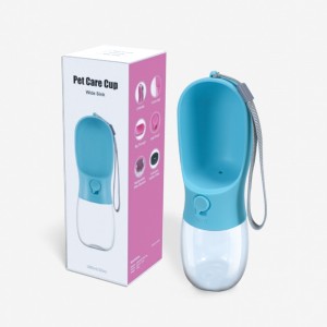 غذاء من الدرجة البلاستيكية تسرب إثبات الجرو المحمولة زجاجة مياه الكلب ماء مع شرب للحيوانات الأليفة المشي في الهواء الطلق المشي لم...