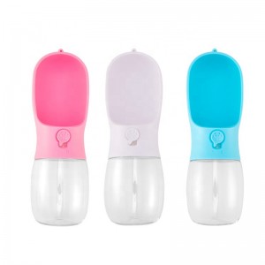 غذاء من الدرجة البلاستيكية تسرب إثبات الجرو المحمولة زجاجة مياه الكلب ماء مع شرب للحيوانات الأليفة المشي في الهواء الطلق المشي لم...