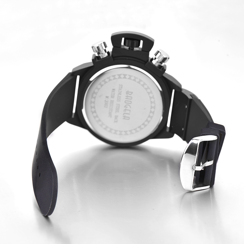 Baogela Chronograph Watch Top Brand Luxury Luminous Silicone Quartz Wrist Wrist Hournes Military Sports Wristwatch for Man 1606 Green