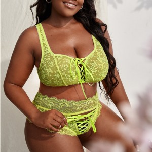 الدانتيل حتى الملابس الداخلية من الدانتيل الأمامي مجموعة اللباس الداخلي