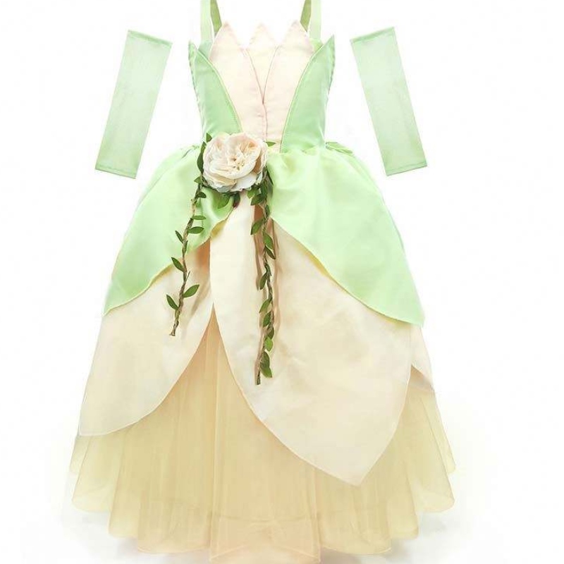 طفل عيد ميلاد الطفل هالوين كرات يتوهم لباس الضفدع الفتيات الأميرة تيانا زي HCTB-006