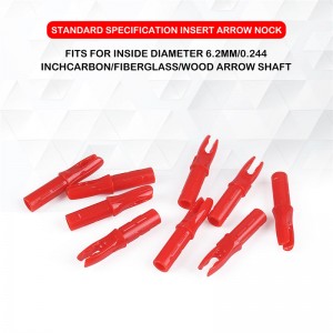 Elongarrow 140001 أدخل ID6.2mm ألياف ألياف الكربون رمح Nock