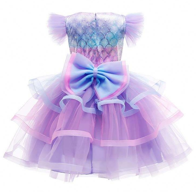 2022 الفتيات عيد ميلاد الحفلات لباس حورية البحر قلادة الأميرة فتاة حورية البحر فستان للأطفال الفتيات HCMM-004
