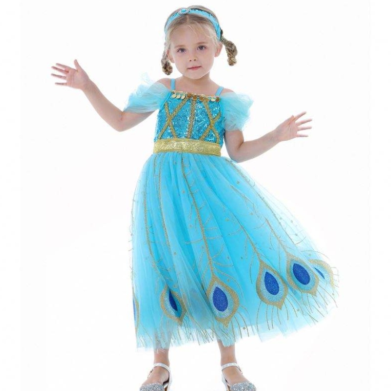 Baige Newjasmine Princess Dress Halloween Cosplay Costume Kids Party Dress Bx8140