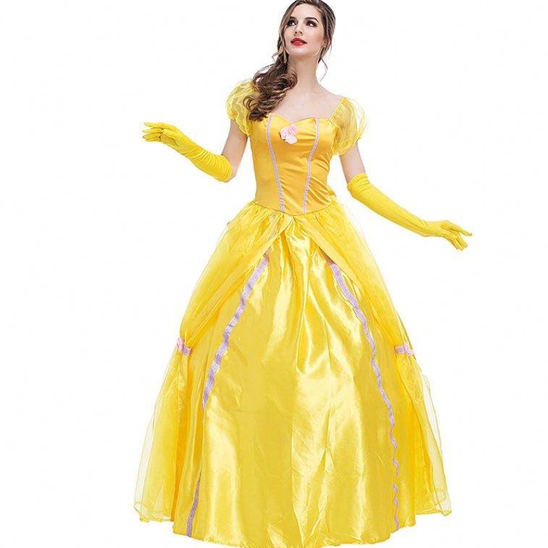 Cosplay Belle Princess Dress Lady Lady for Beauty and the Beast Women Party Comply Comples