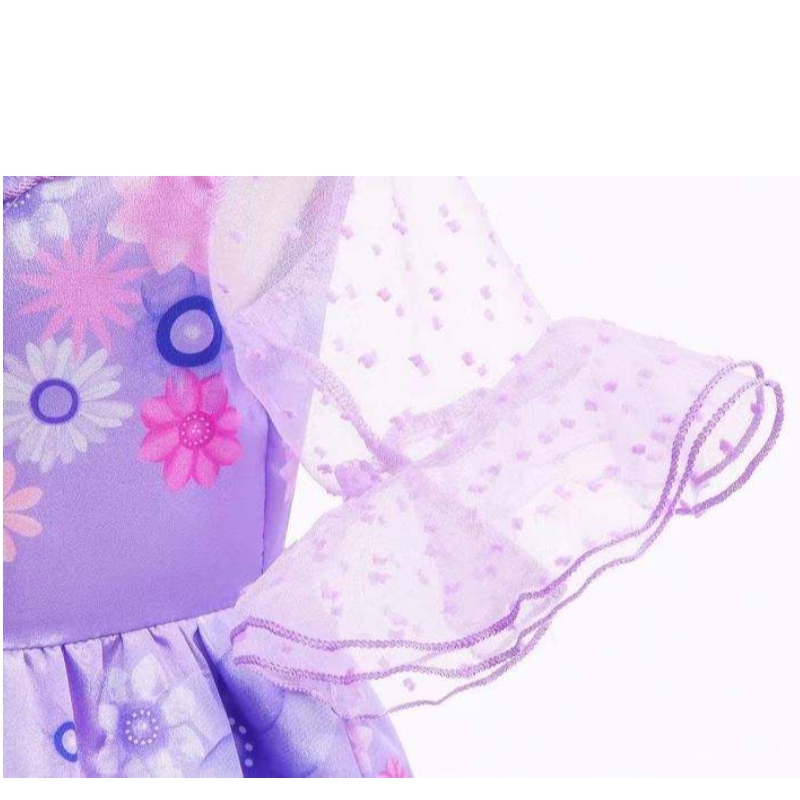 أنيمي Encanto Cosplay Isabella Purple Dress Girls Princess Costume Children Fant Dress