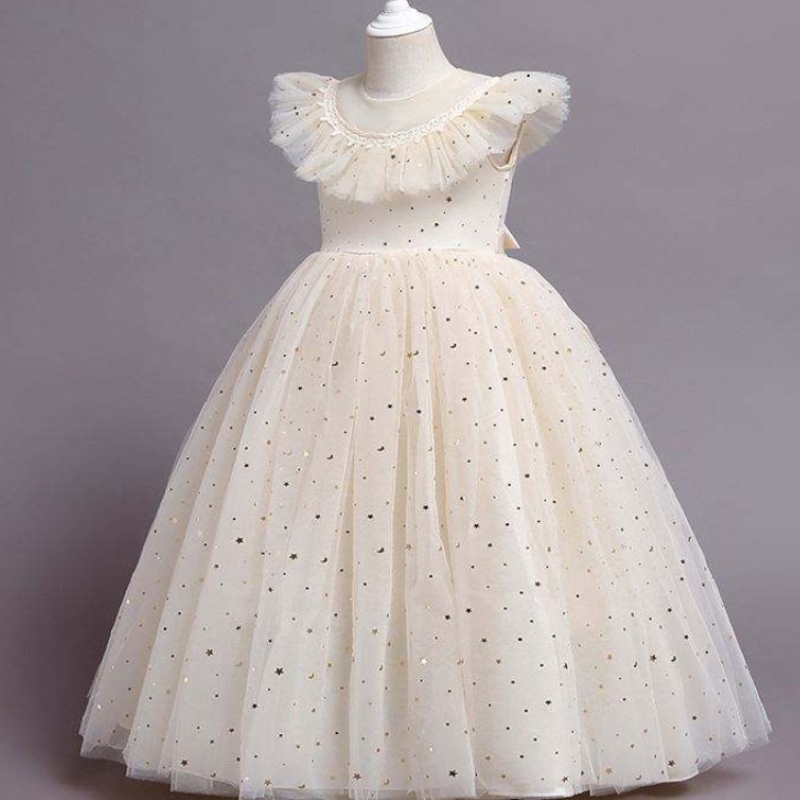 Baige New Princess Dress Girls Kids Embroidery Flower Girl Toddler Elegant Italial Party Dress 2275